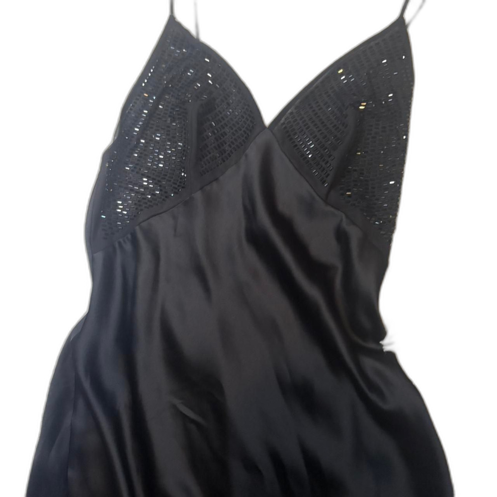Victoria's Secret Women's Black Nightie Slip Dress